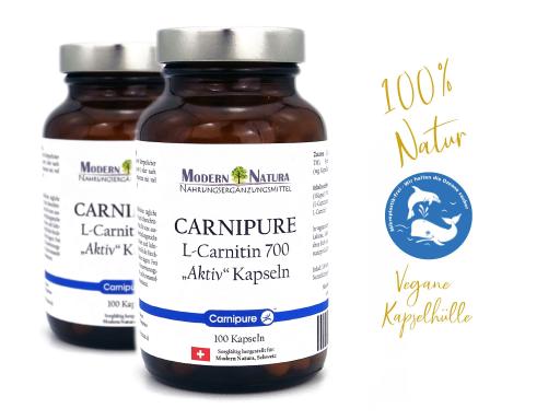 Lonza Carnipure™ L-Carnitin 700mg - Aktiv Kapseln Doppelpack (2x 100 Kapseln) - Vegan & Glutenfrei