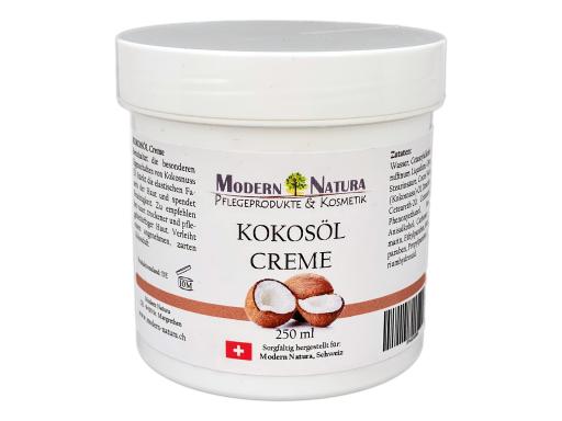 Kokosöl Creme (250ml) - Bei rauer, trockener & pflegebedürftiger Haut - Angenehmer Kokosduft